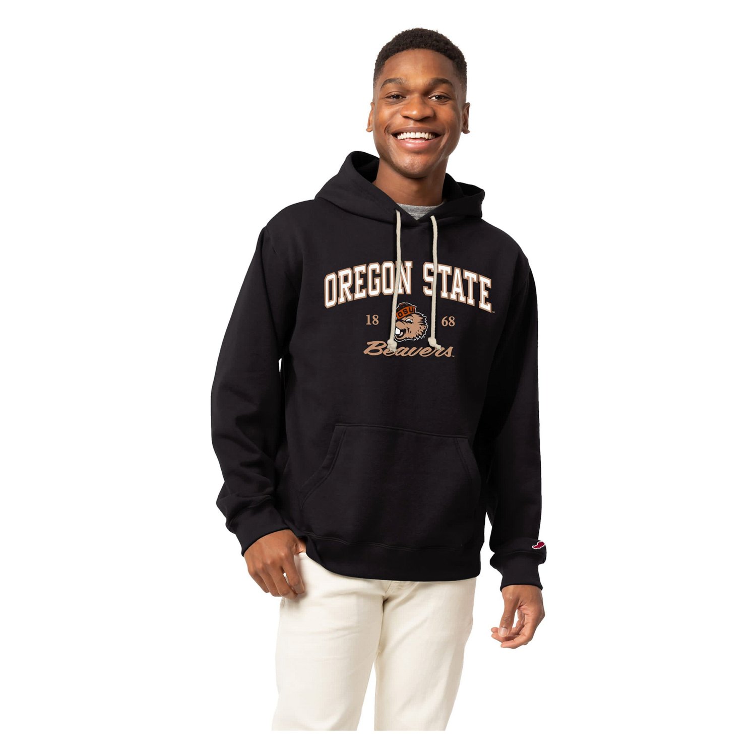 League Collegiate Wear Oregon State Beavers Arch Script Essential Fleece 20 Pullover Hoodie - view number 1