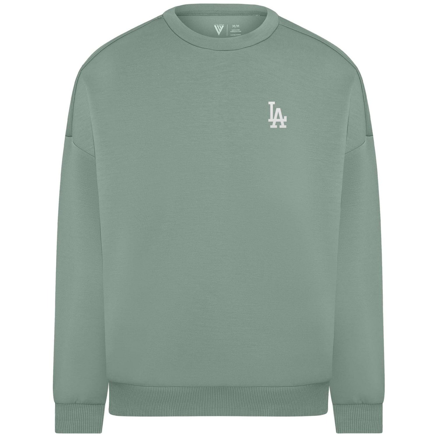 Levelwear Sage Los Angeles Dodgers Luxe Signature Tri-Blend Pullover Sweatshirt                                                 
