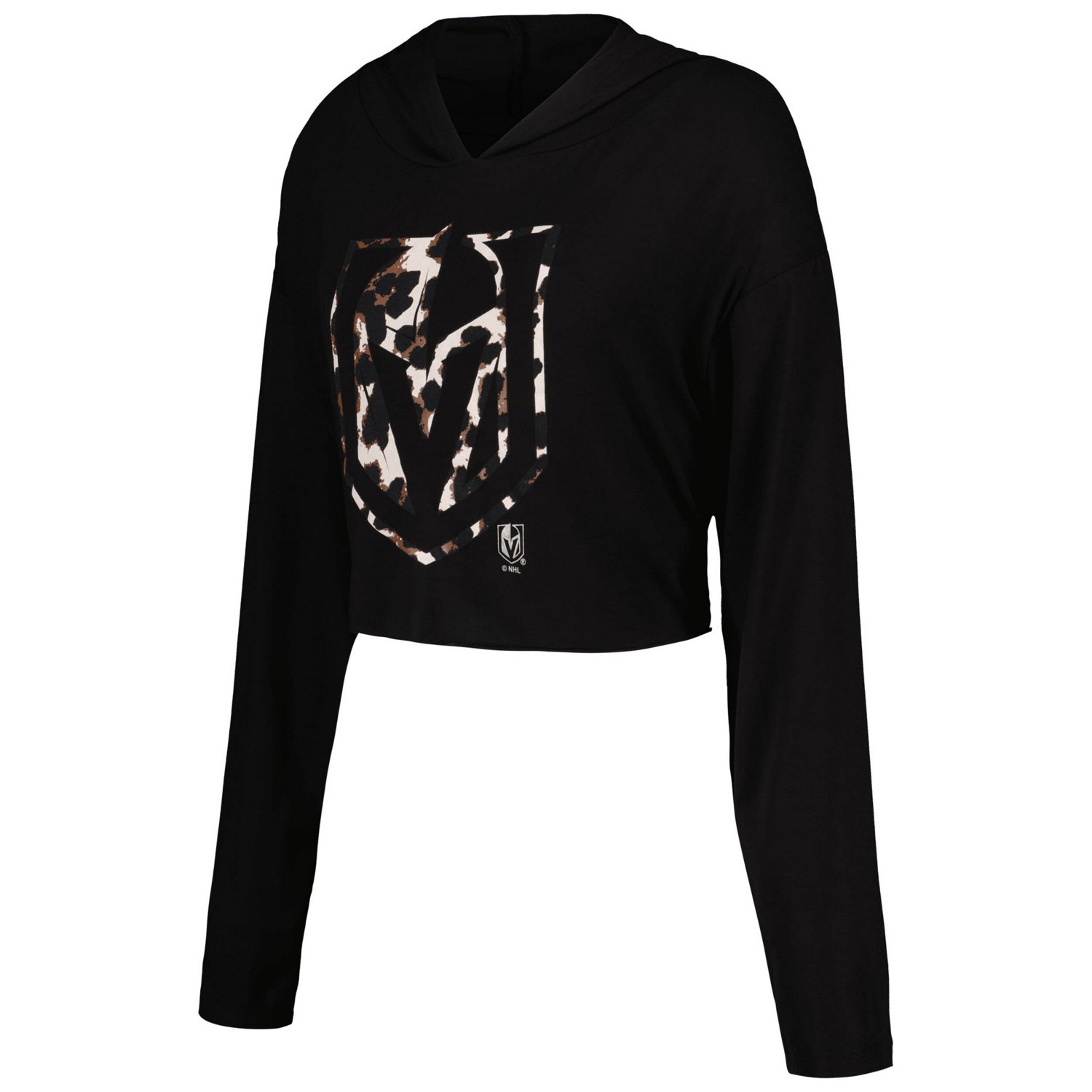 Majestic Threads Mark Stone Vegas Golden Knights Leopard Print Name  Number Cropped Pullover Hoodie - view number 2