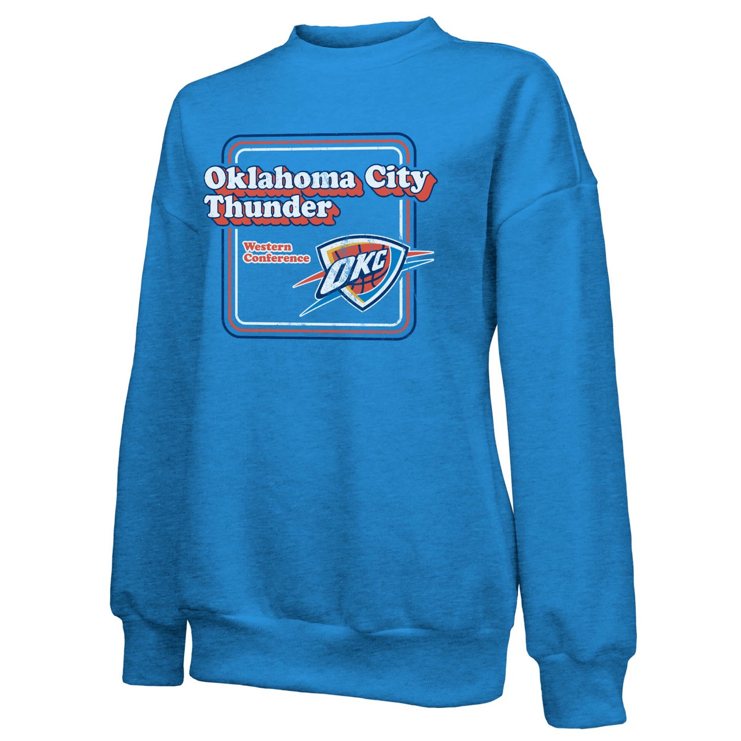 Majestic Threads Oklahoma City Thunder Classic Tri-Blend Pullover Sweatshirt - view number 2