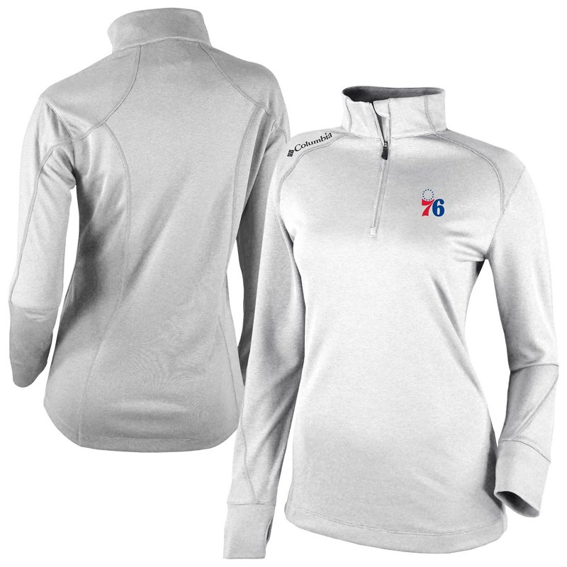 Men's Columbia Philadelphia 76Ers Omni-Wick Shotgun Quarter-Zip 20 Pullover-image