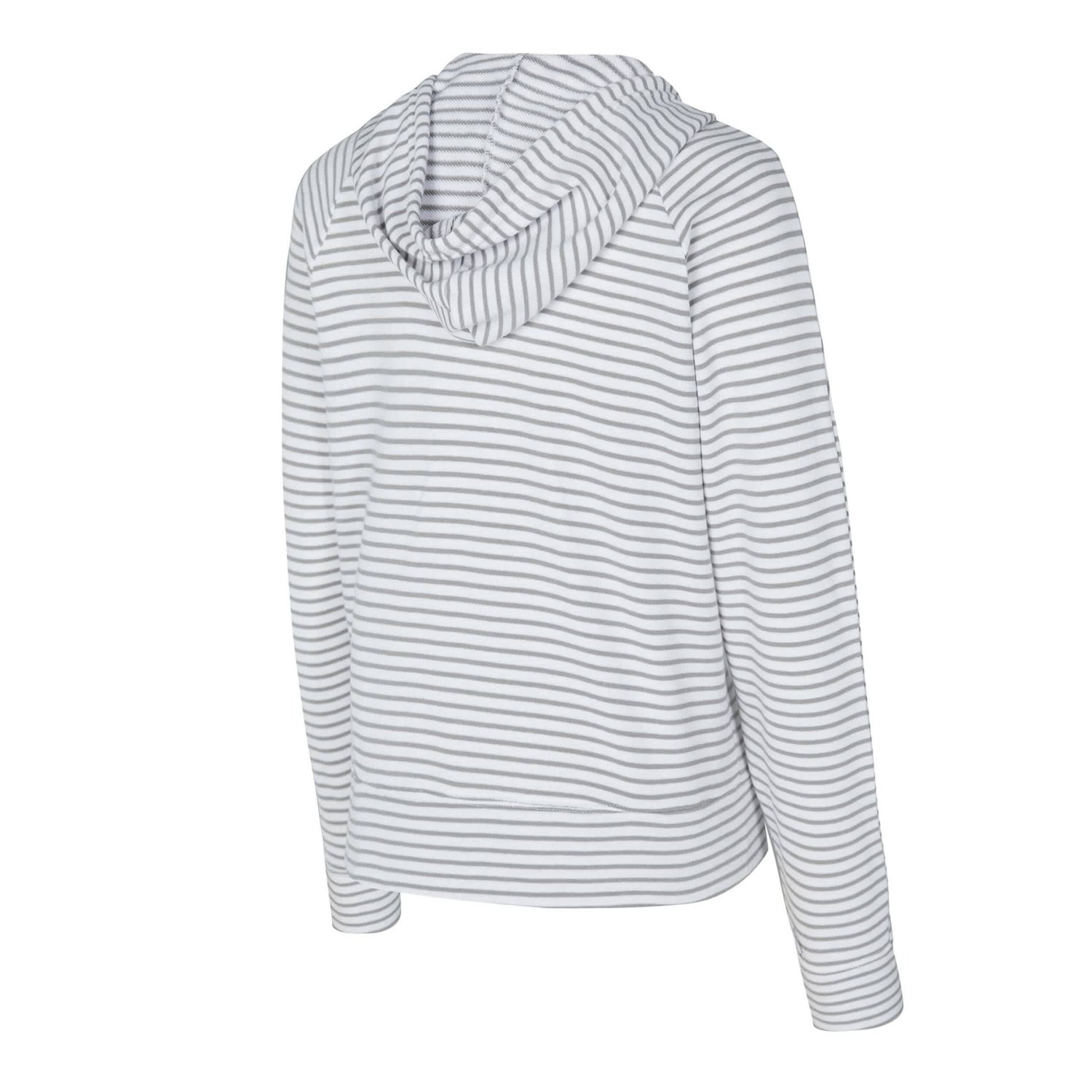 Men's Concepts Sport Gray Wisconsin Badgers French Terry Striped V-Neck Pullover Hoodie - view number 3