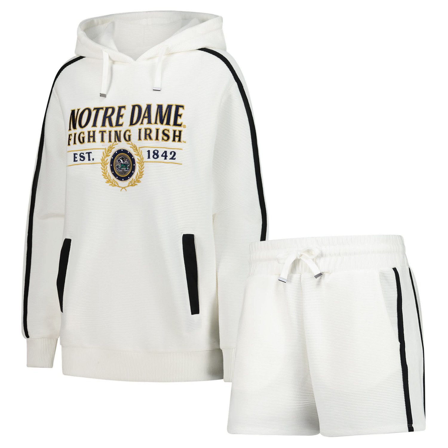 Men's Gameday Couture Notre Dame Fighting Irish Down Set Go Hoodie and Shorts Lounge Set