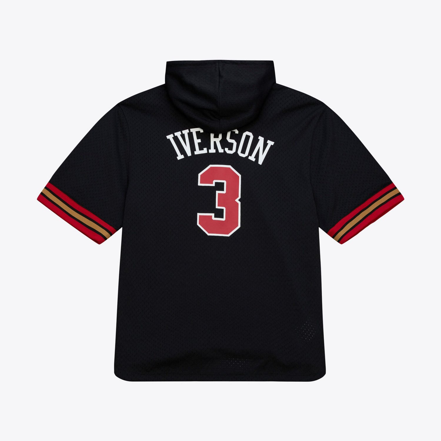 Mitchell  Ness Allen Iverson Philadelphia 76ers Mesh Name  Number Short Sleeve Hoodie - view number 2