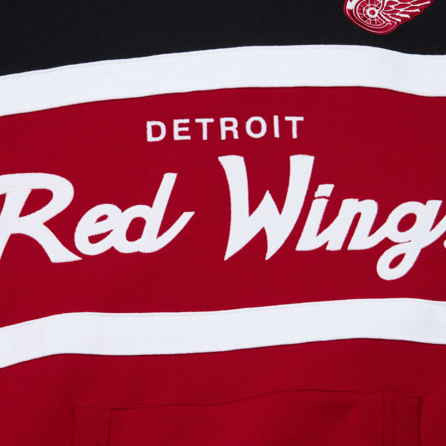 Mitchell  Ness Black Detroit Wings Head Coach Pullover Hoodie - view number 4