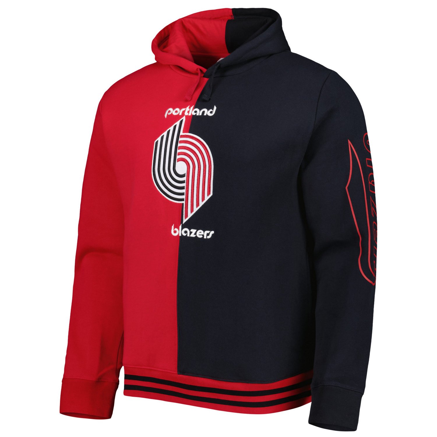 Mitchell  Ness Black Portland Trail Blazers Hardwood Classics Split Pullover Hoodie - view number 2