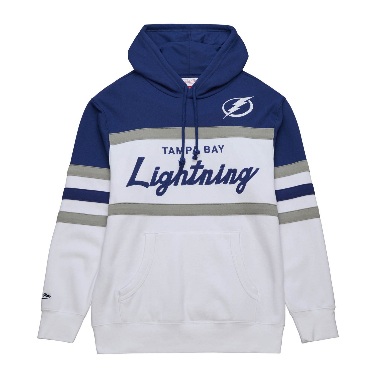 Mitchell  Ness Blue Tampa Bay Lightning Head Coach Pullover Hoodie - view number 2