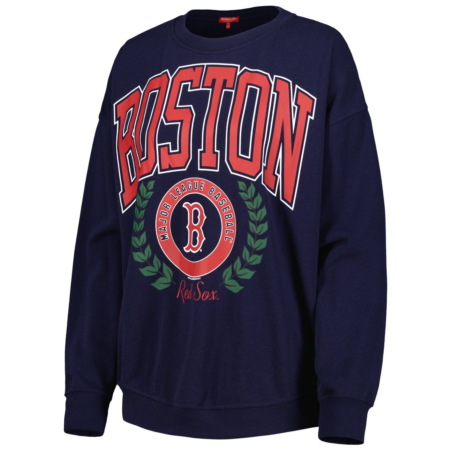Mitchell  Ness Boston Red Sox Logo Lt 20 Pullover Sweatshirt