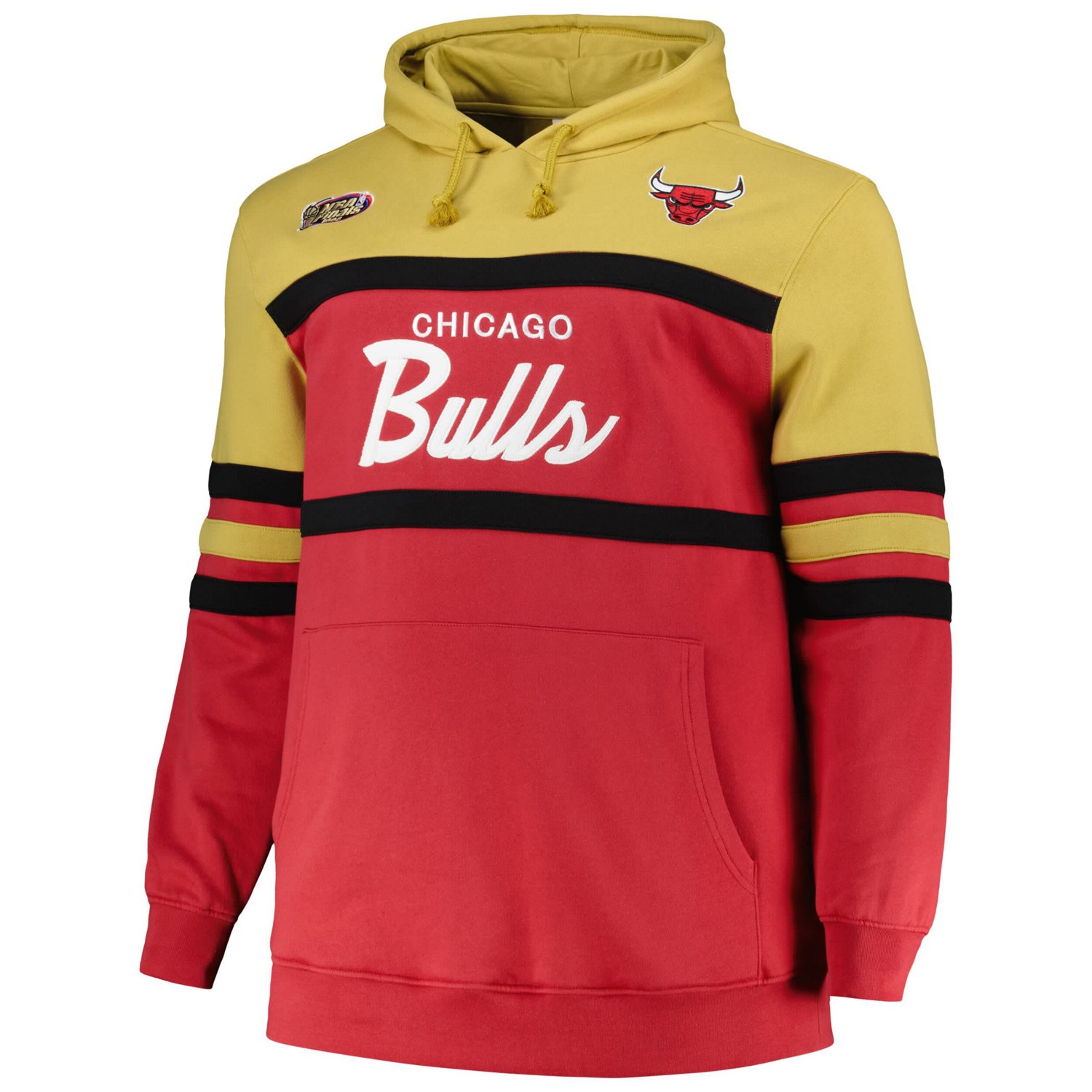 Mitchell  Ness Chicago Bulls Big Tall Hardwood Classics Head Coach Pullover Hoodie