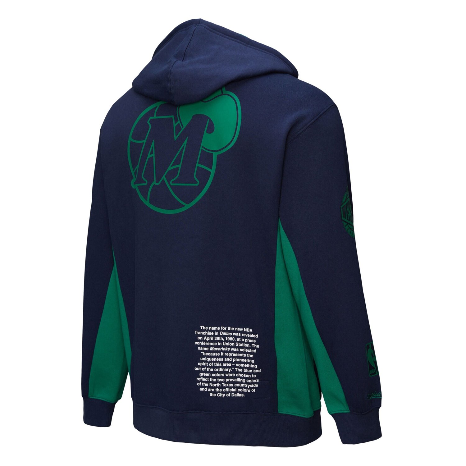 Mitchell  Ness Dallas Mavericks Hardwood Classics Team Origins Fleece Pullover Hoodie - view number 3
