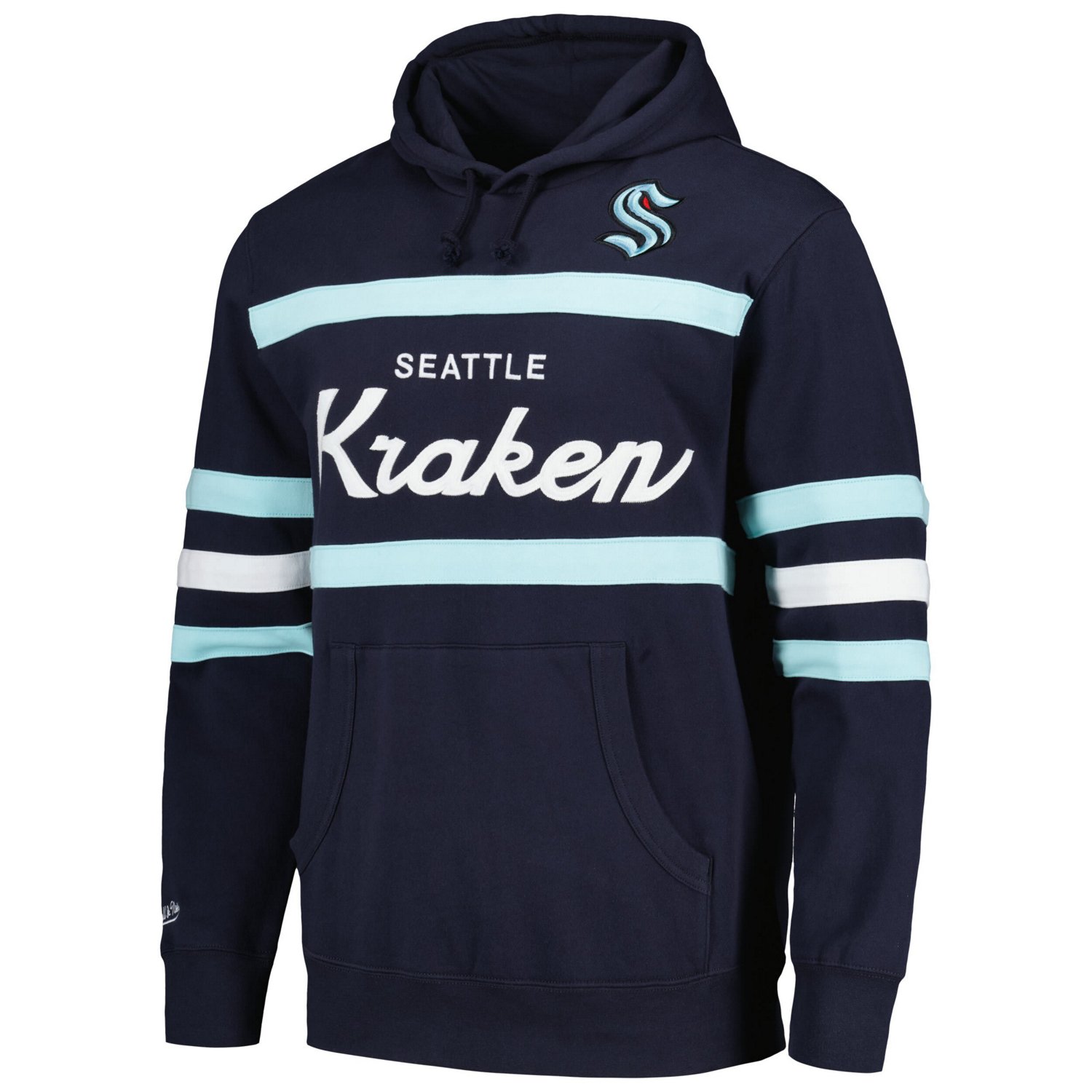 Mitchell  Ness Deep Sea Seattle Kraken Head Coach Pullover Hoodie - view number 2