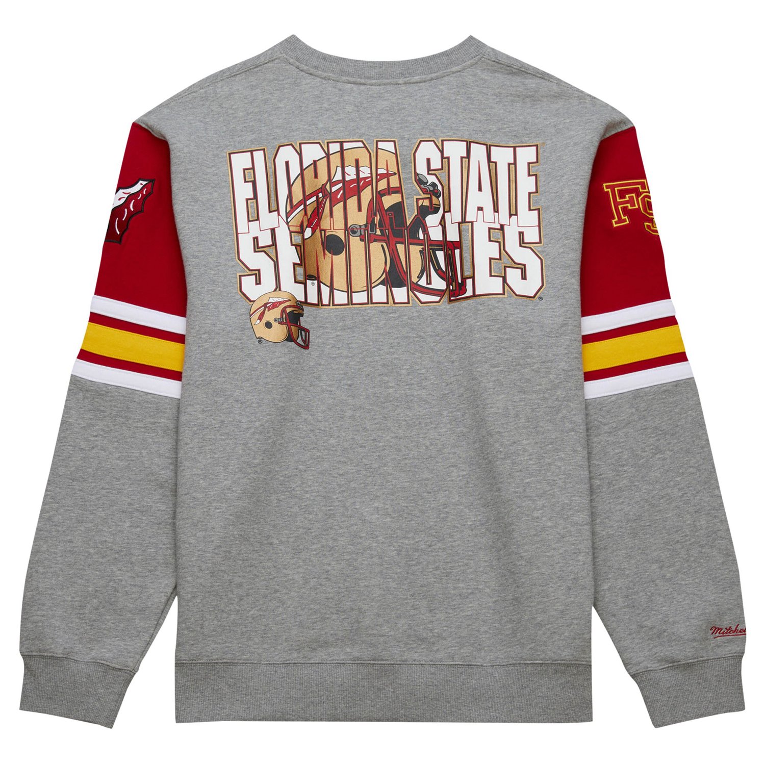 Mitchell  Ness Florida State Seminoles Throwback Allover 40 Pullover Sweatshirt                                                  - view number 3