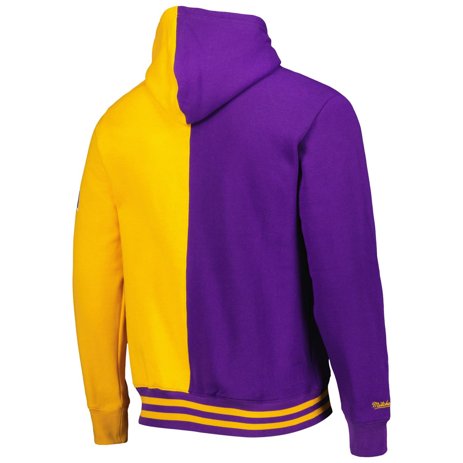 Mitchell  Ness /Gold Los Angeles Lakers Hardwood Classics Split Pullover Hoodie - view number 3