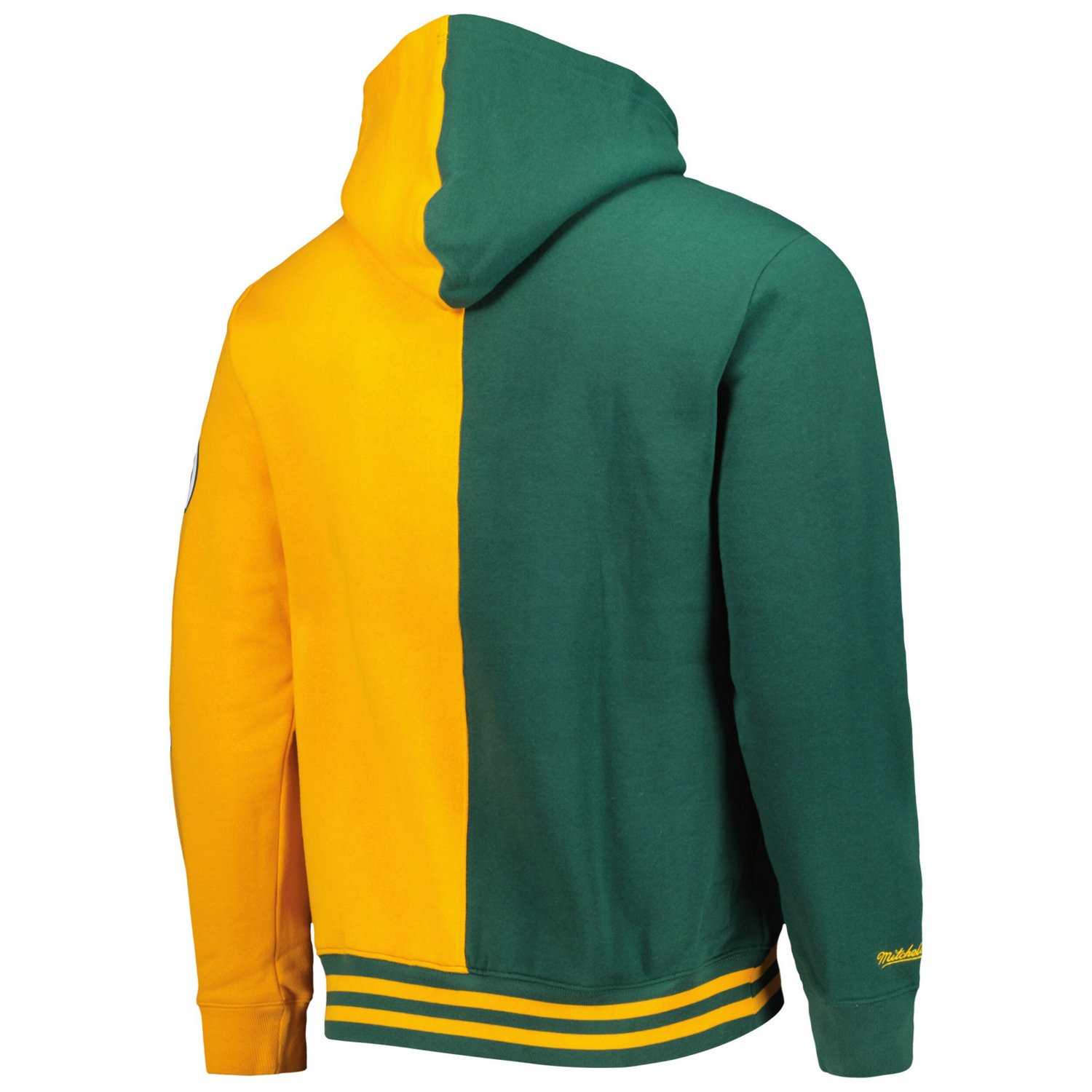 Mitchell  Ness Gold Seattle SuperSonics Hardwood Classics Split Pullover Hoodie