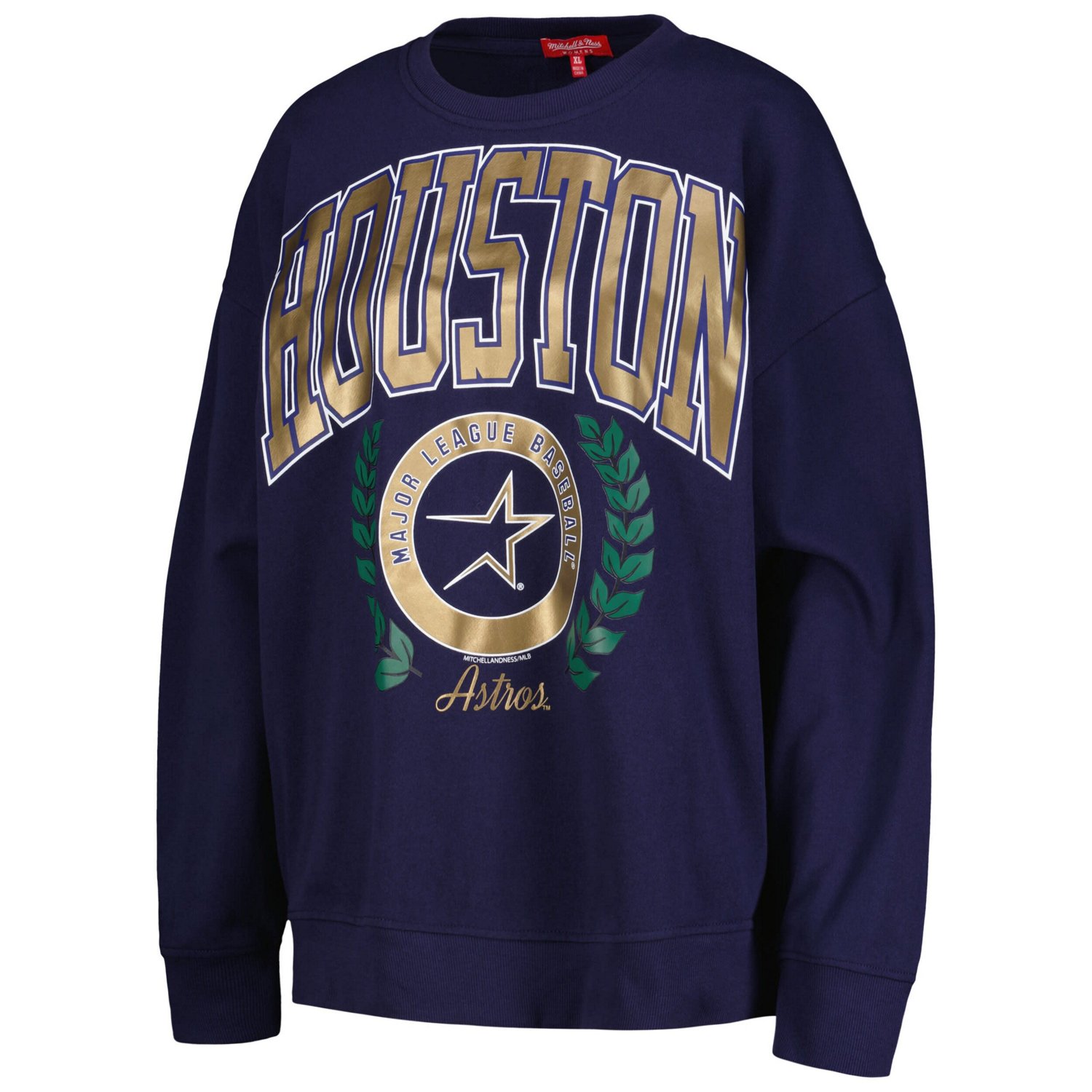 Mitchell  Ness Houston Astros Cooperstown Collection Logo Pullover Sweatshirt