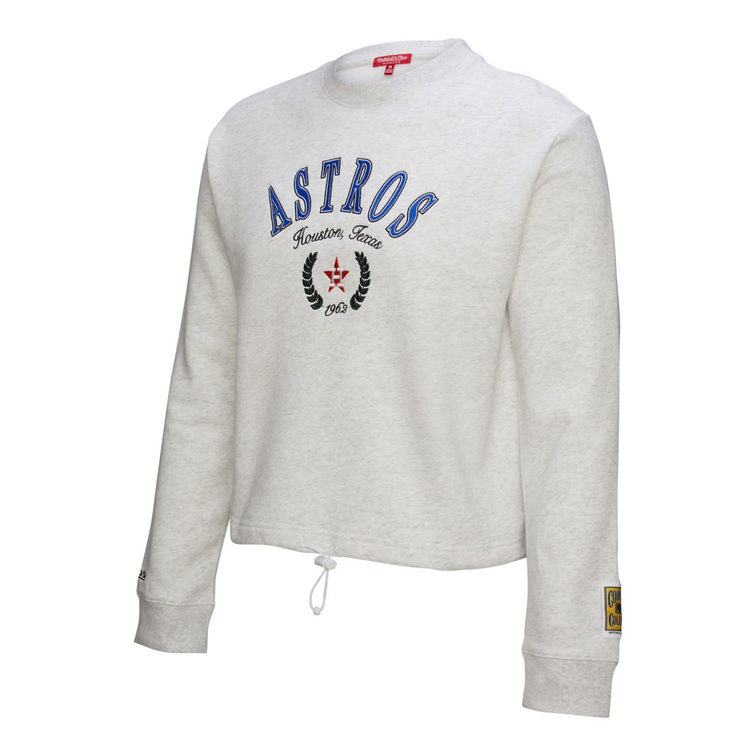 Mitchell  Ness Houston Astros Cropped Toggle Pullover Sweatshirt