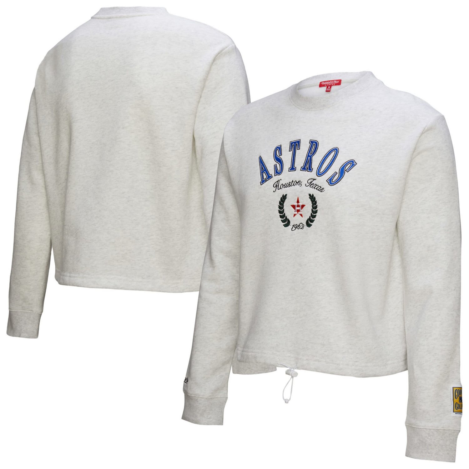 Mitchell  Ness Houston Astros Cropped Toggle Pullover Sweatshirt
