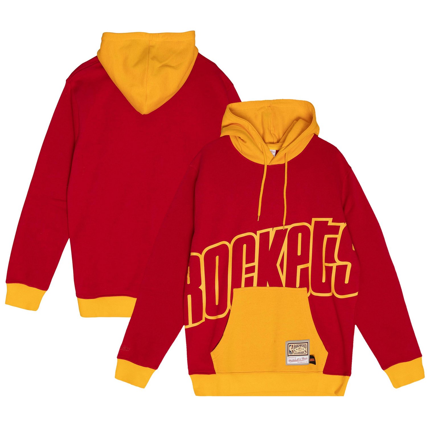 Mitchell  Ness Houston Rockets Hardwood Classics Big Face 50 Pullover Hoodie