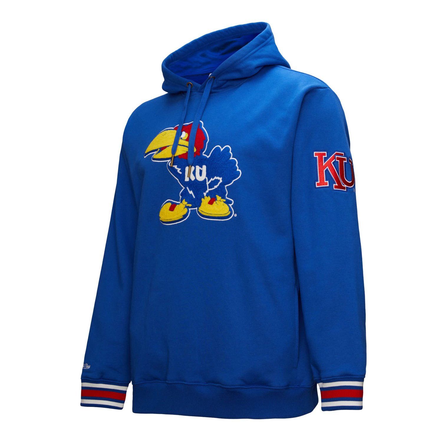 Mitchell  Ness Kansas Jayhawks Chainstich Fleece Pullover Hoodie                                                                 - view number 2