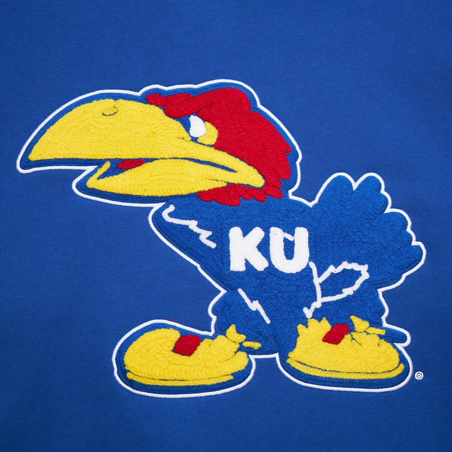 Mitchell  Ness Kansas Jayhawks Chainstich Fleece Pullover Hoodie                                                                 - view number 4