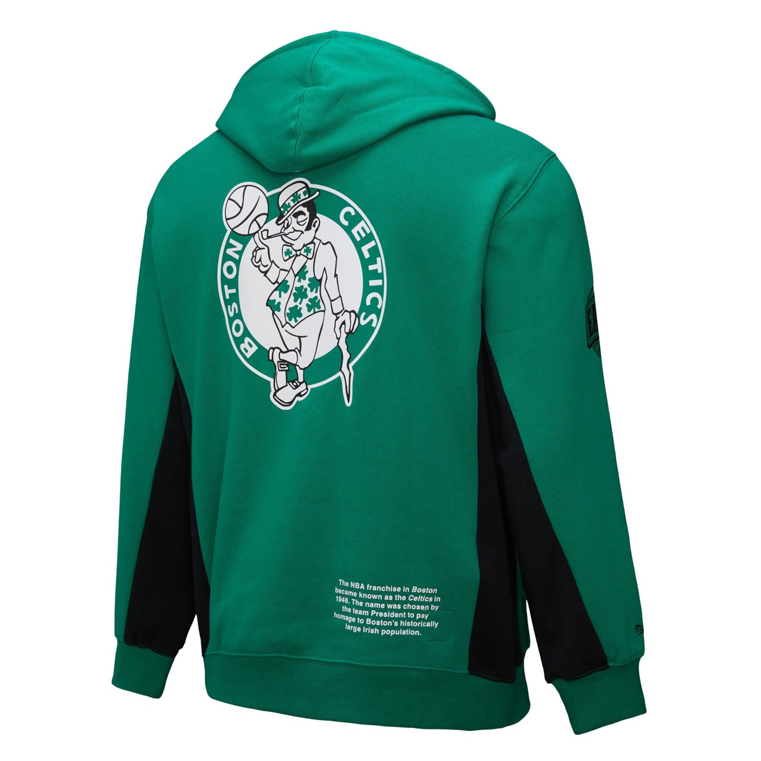 Mitchell  Ness Kelly Boston Celtics Hardwood Classics Team Origins Fleece Pullover Hoodie - view number 3