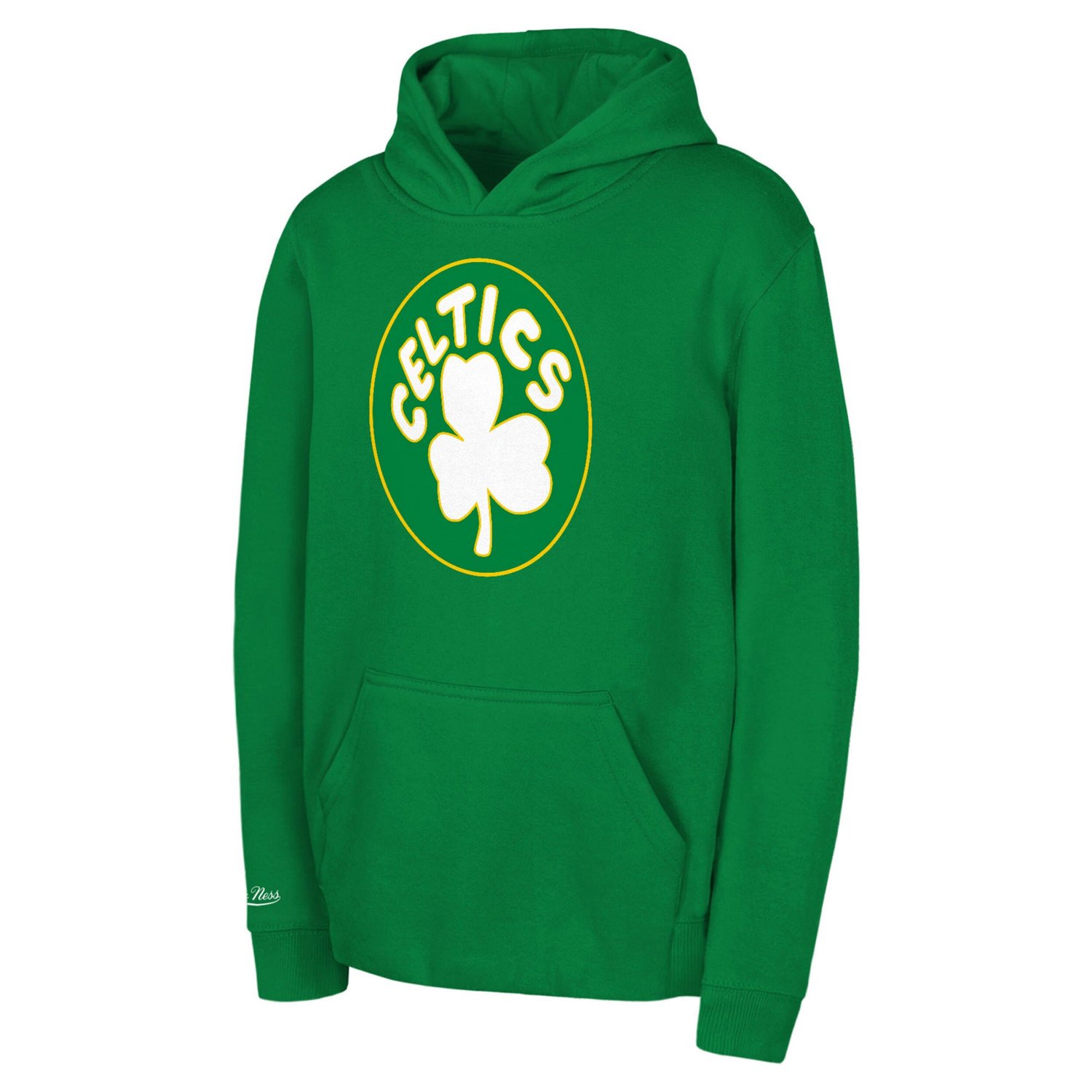 Mitchell  Ness Kelly Boston Celtics Retro Logo Pullover Hoodie