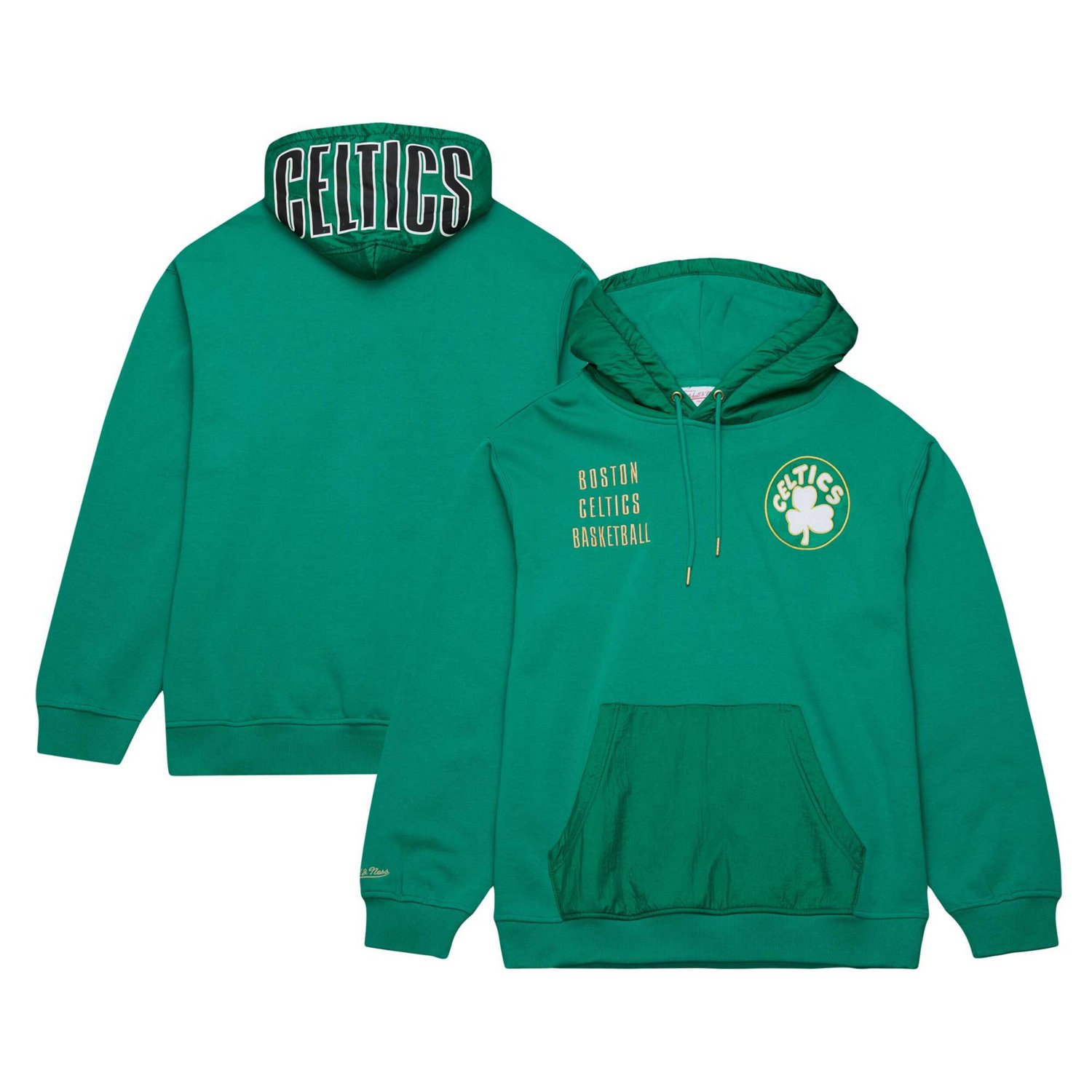 Mitchell  Ness Kelly Boston Celtics Team OG 20 Vintage Logo Fleece Pullover Hoodie