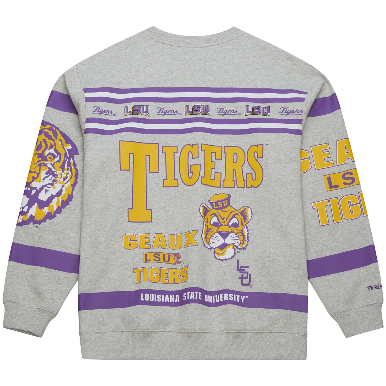 Mitchell  Ness LSU Tigers All Over Print Sweatshirt - view number 3
