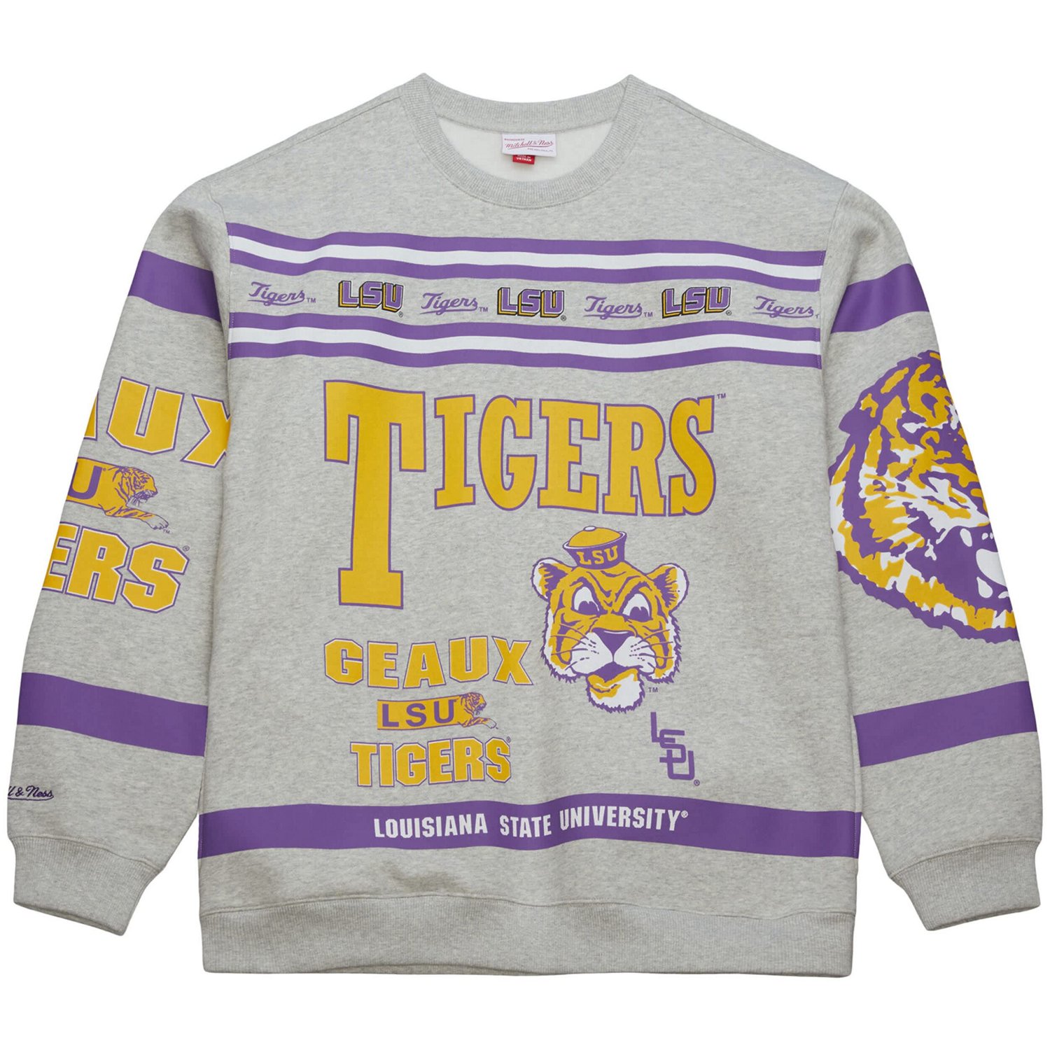 Mitchell  Ness LSU Tigers All Over Print Sweatshirt - view number 2