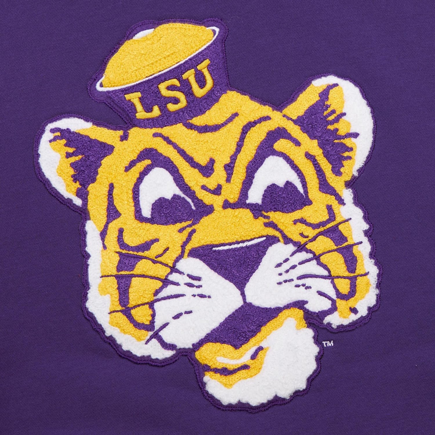Mitchell  Ness LSU Tigers Chainstich Fleece Pullover Hoodie                                                                      - view number 4