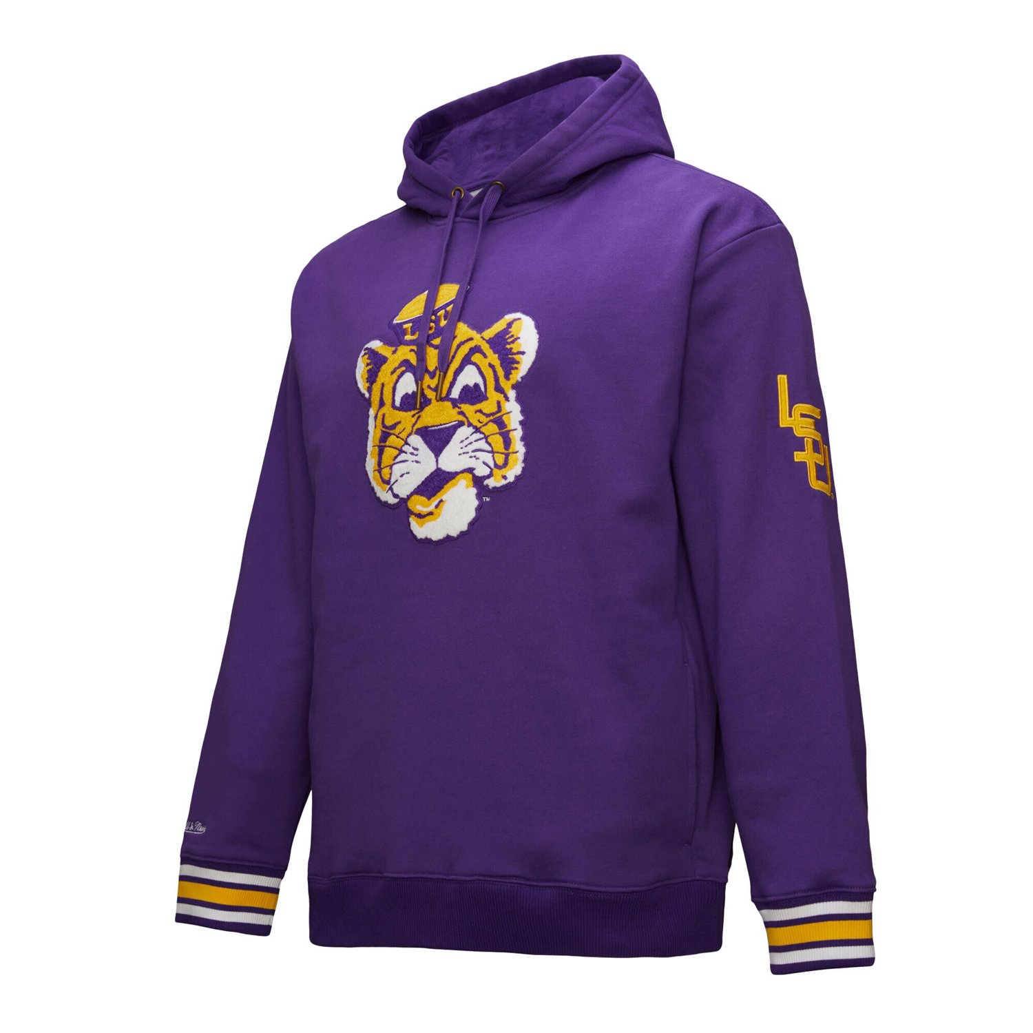Mitchell  Ness LSU Tigers Chainstich Fleece Pullover Hoodie                                                                      - view number 2