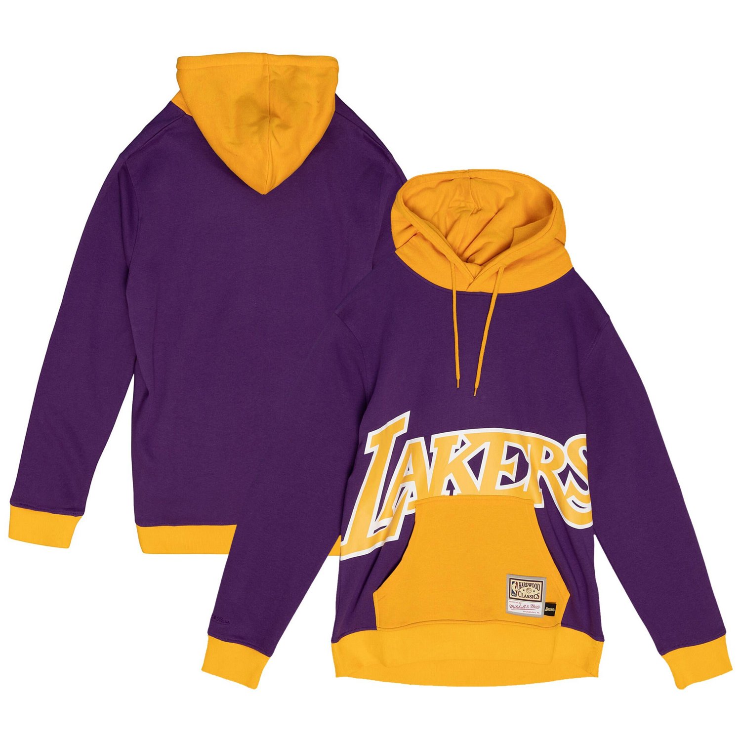 Mitchell & Ness Men’s Los Angeles Lakers Hardwood Classics Big Face 5.0 Pullover Hoodie - view number 1