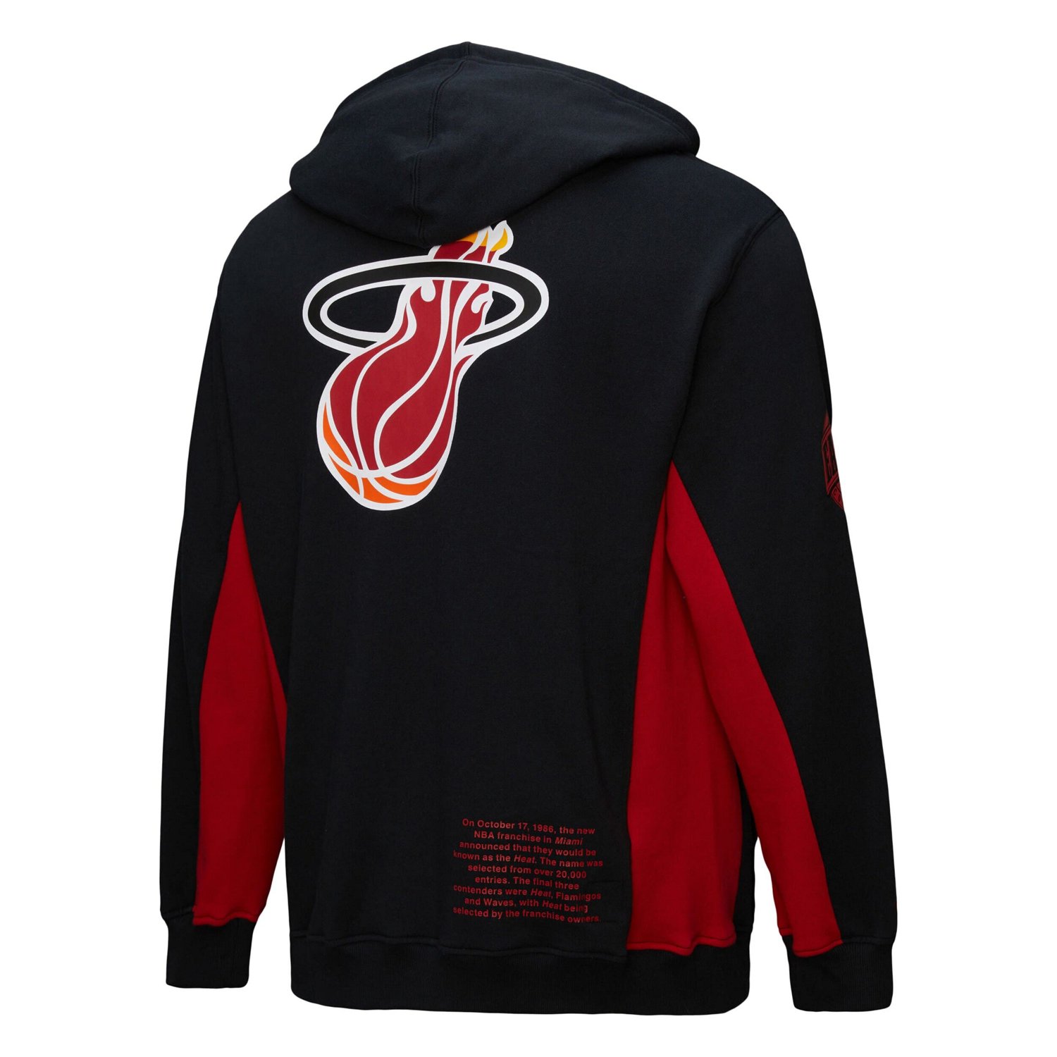 Mitchell & Ness Men’s Miami Heat Hardwood Classics Team Origins Fleece Pullover Hoodie - view number 3