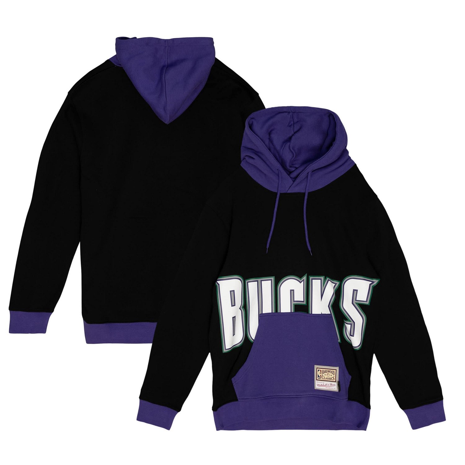 Mitchell & Ness Men’s Milwaukee Bucks Hardwood Classics Big Face 5.0 Pullover Hoodie