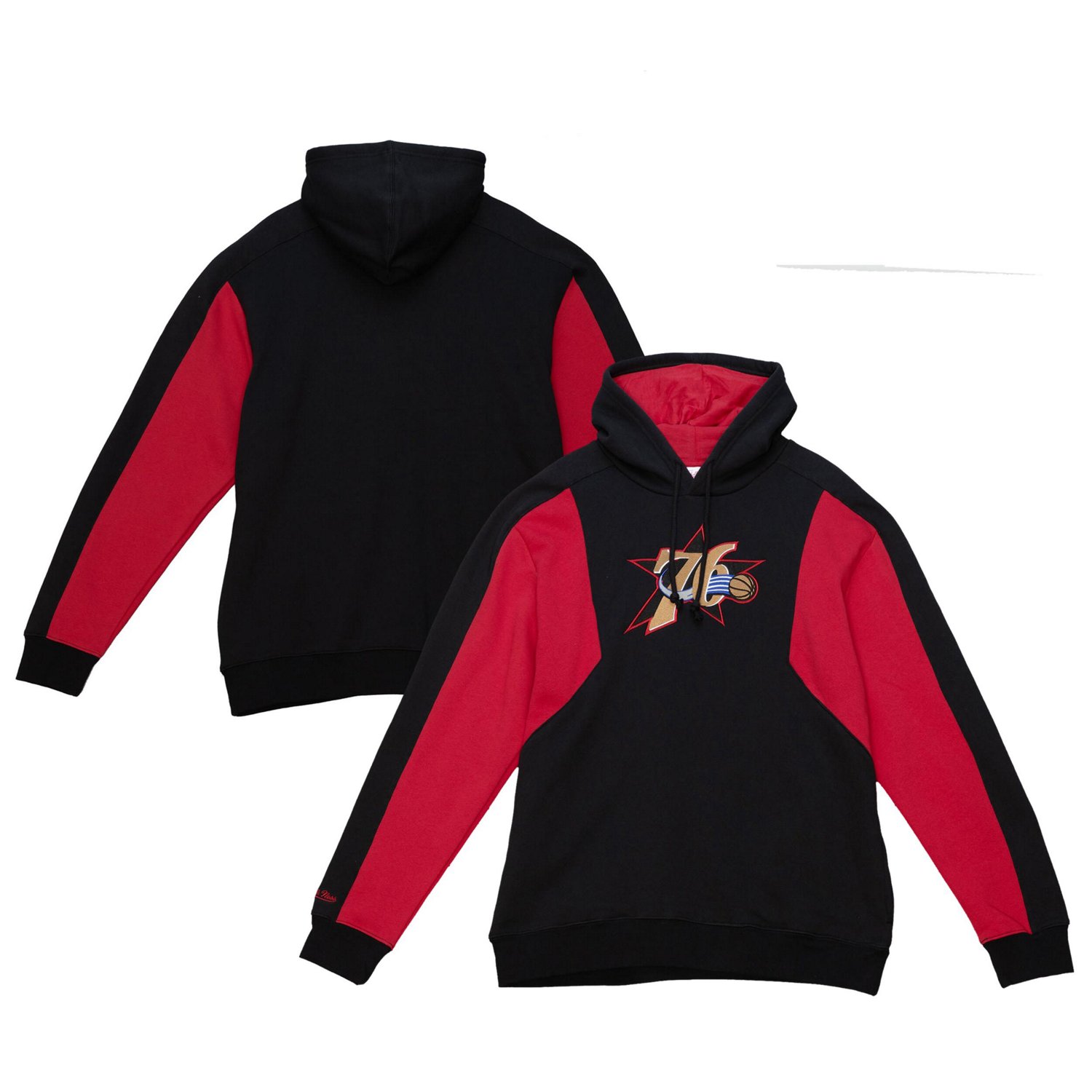 Mitchell & Ness Men's Philadelphia 76ers Color Block 2.0 Fleece Pullover Hoodie                                                  - view number 1