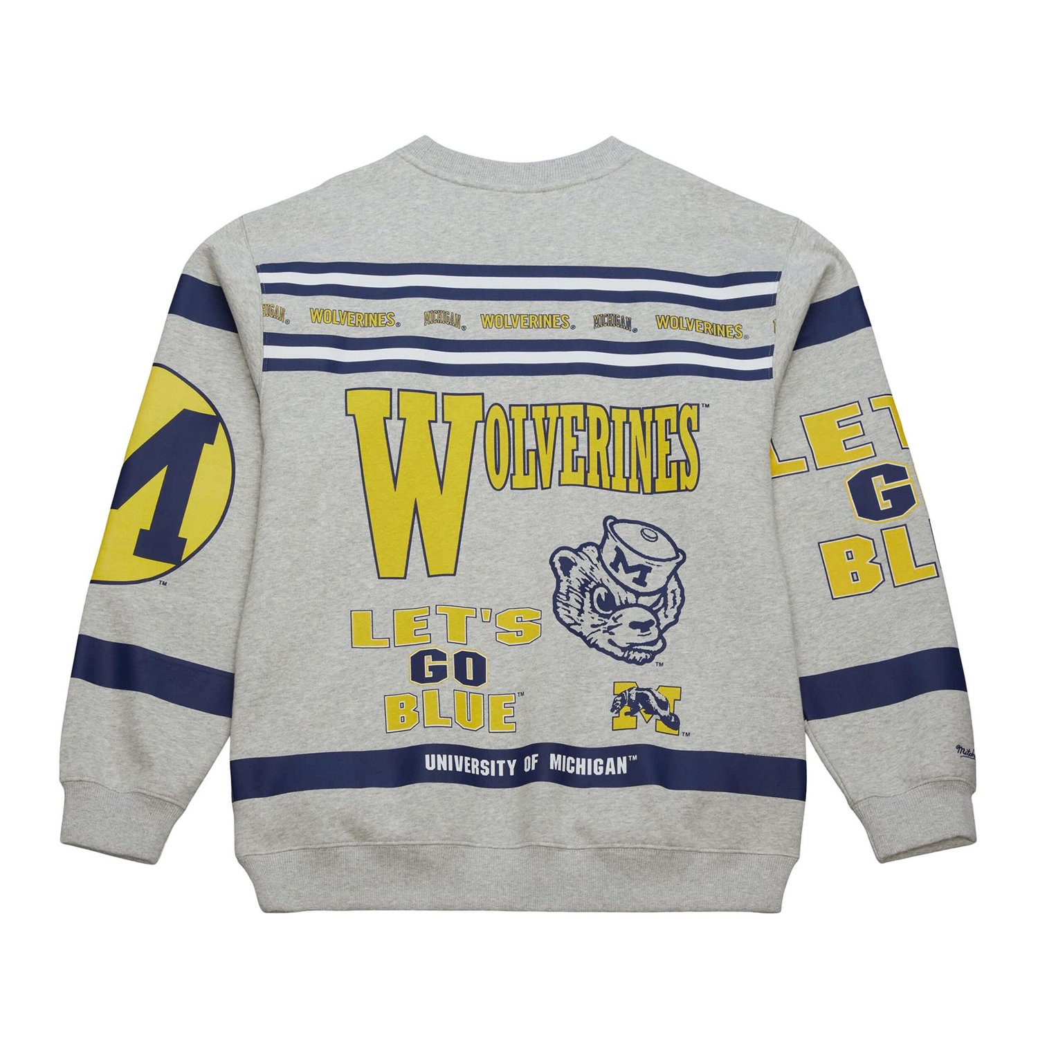 Mitchell  Ness Michigan Wolverines All Over Print Sweatshirt - view number 3