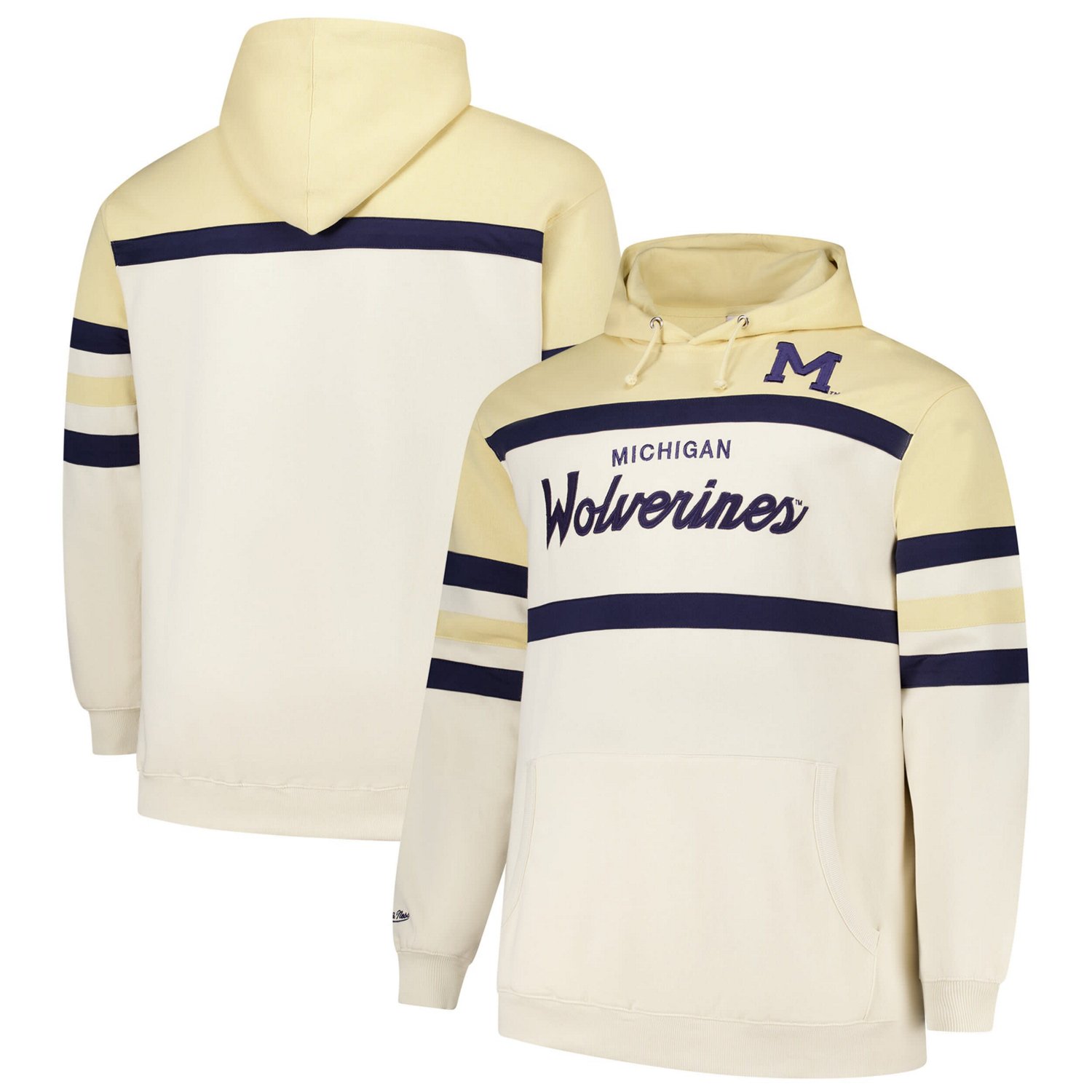 Mitchell  Ness Michigan Wolverines Big  Tall Head Coach Pullover Hoodie - view number 1