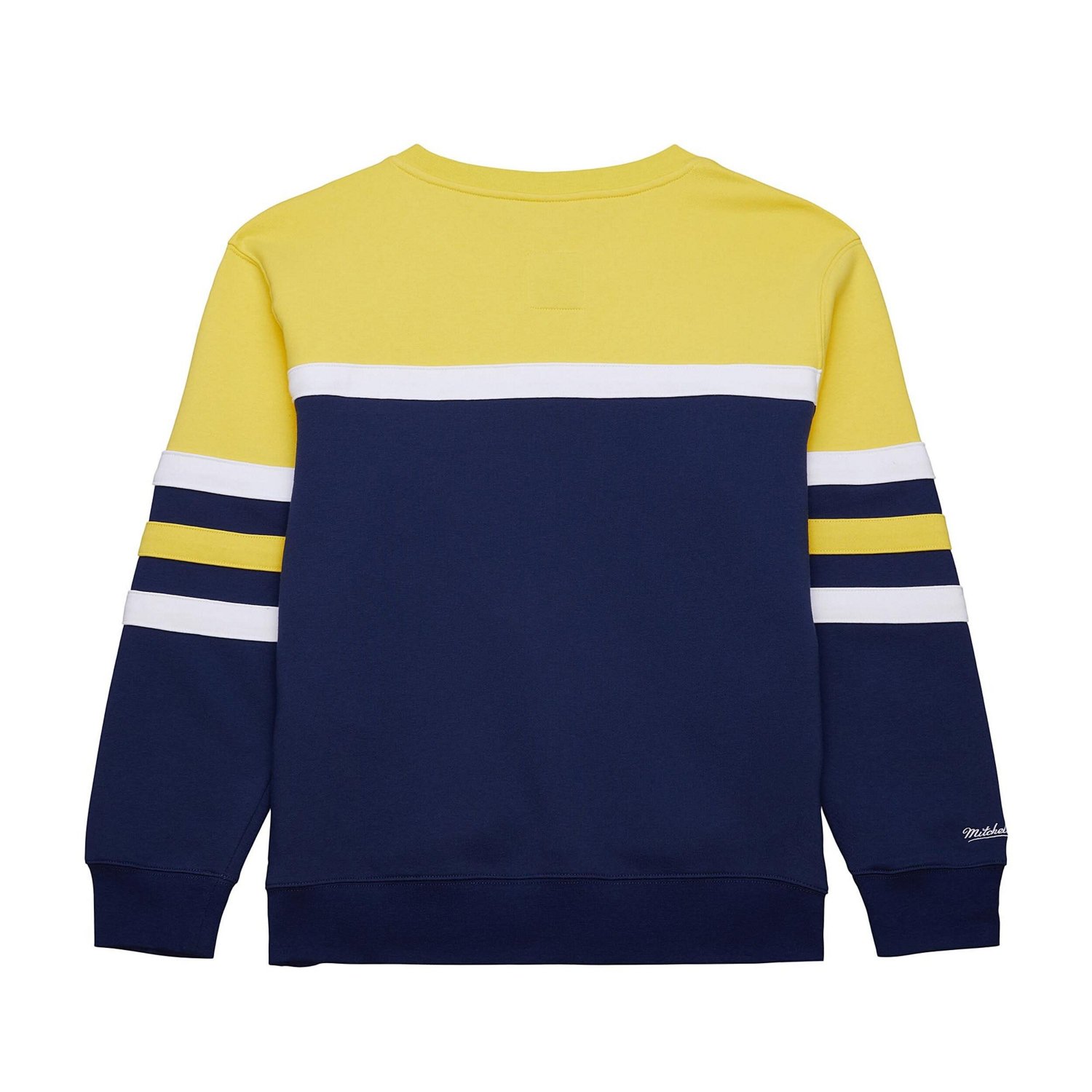 Mitchell  Ness Michigan Wolverines Vintage Logo Head Coach Fleece Pullover Sweatshirt                                            - view number 3