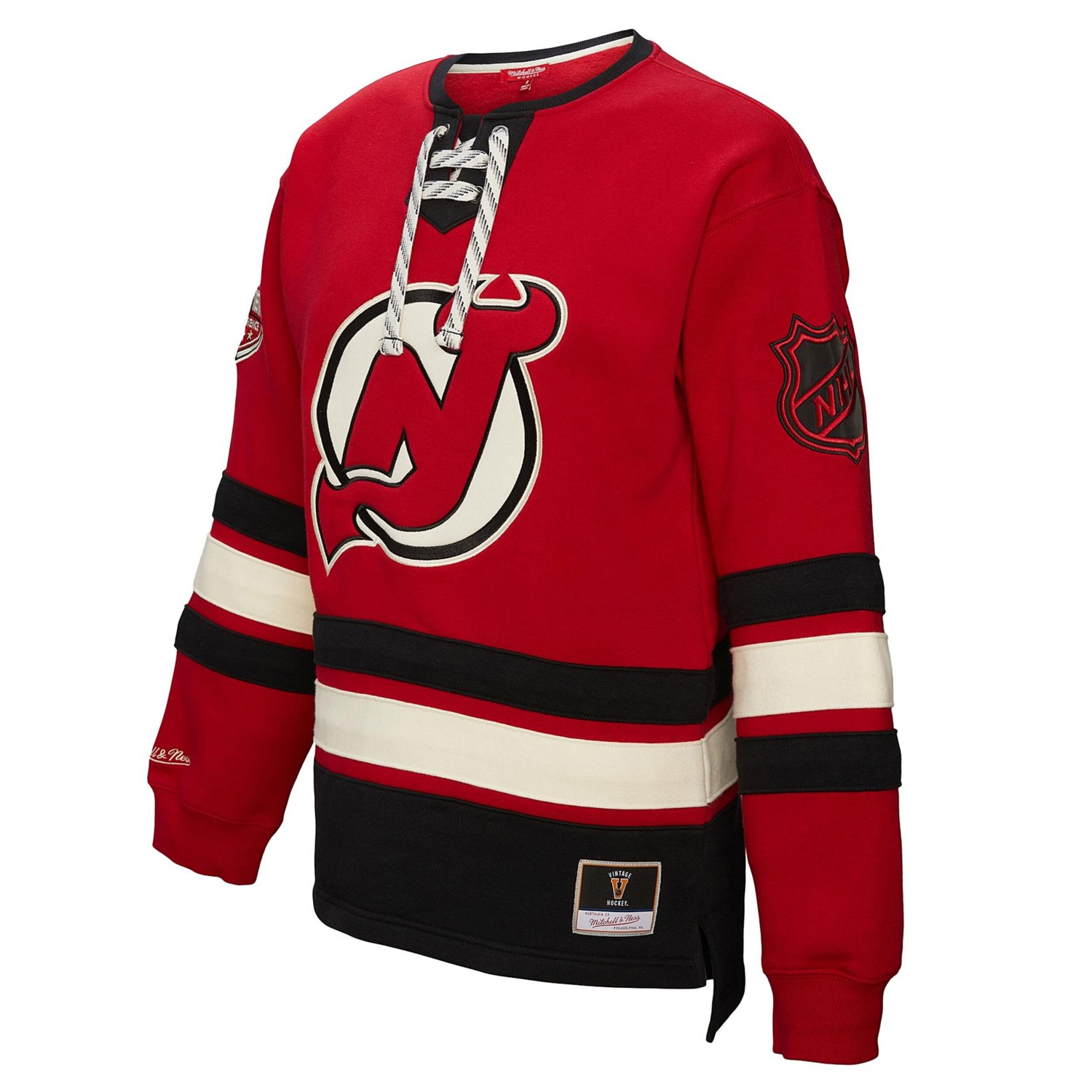 Mitchell  Ness New Jersey Devils Heritage Lace-Up Pullover Sweatshirt - view number 2