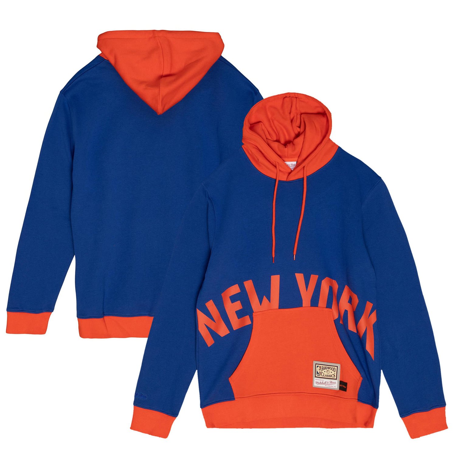 Mitchell  Ness New York Knicks Hardwood Classics Big Face 50 Pullover Hoodie