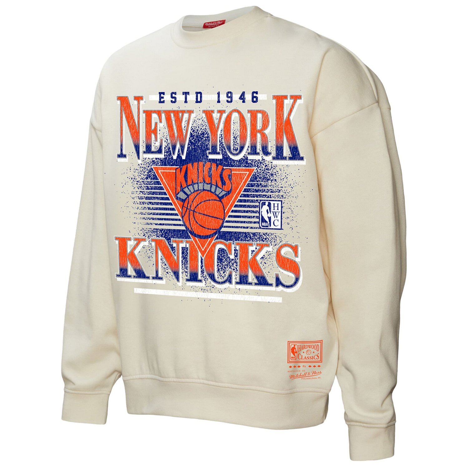 Mitchell  Ness New York Knicks Oversprayed Pullover Sweatshirt                                                                   - view number 2