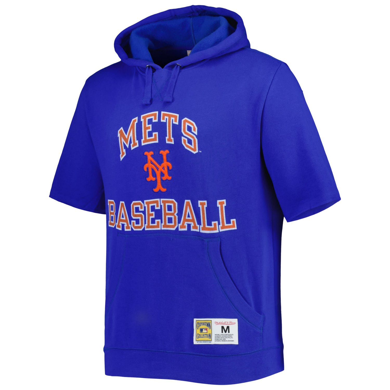 Mitchell  Ness New York Mets Cooperstown Collection Washed Fleece Pullover Short Sleeve Hoodie - view number 2