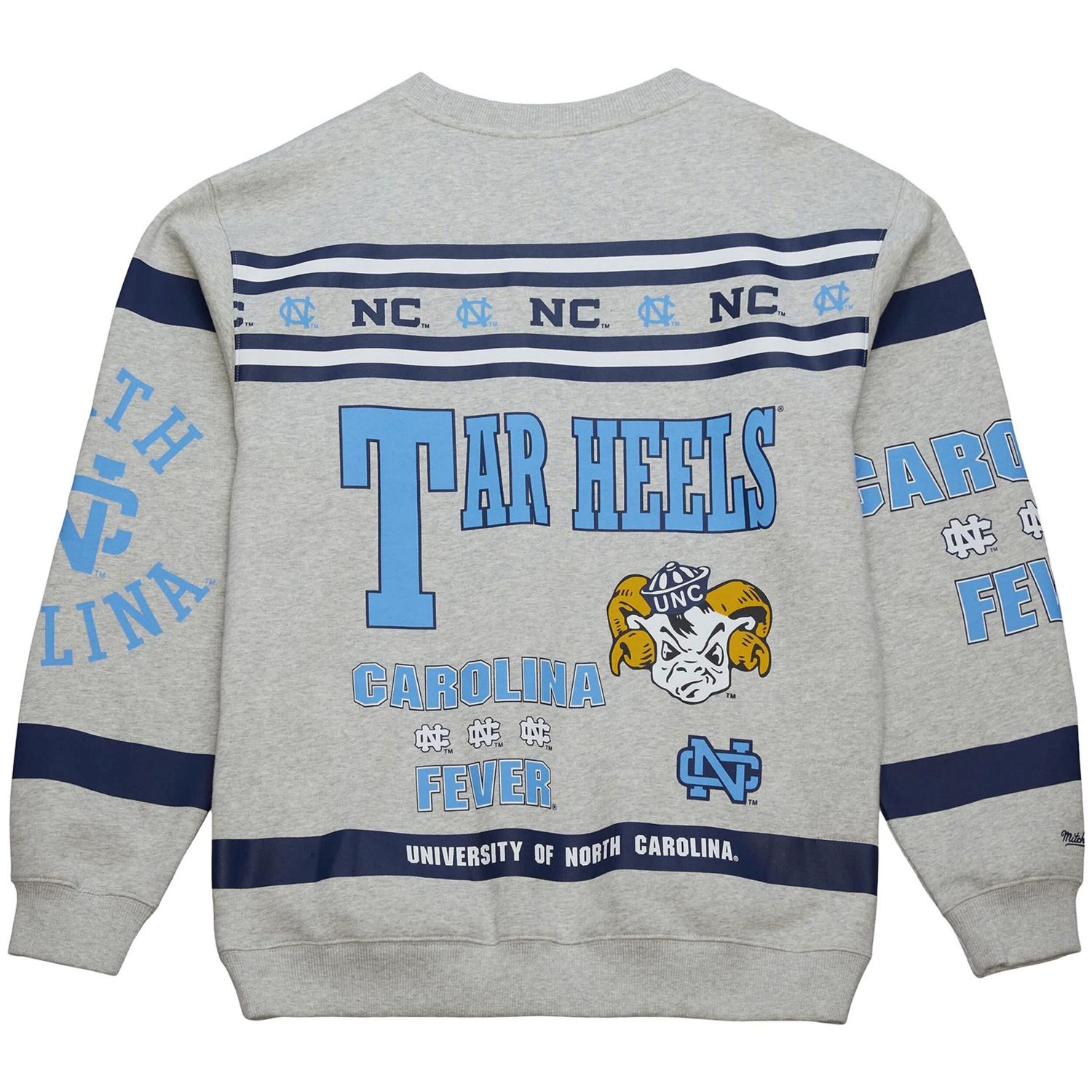 Mitchell  Ness North Carolina Tar Heels All Over Print Sweatshirt - view number 3