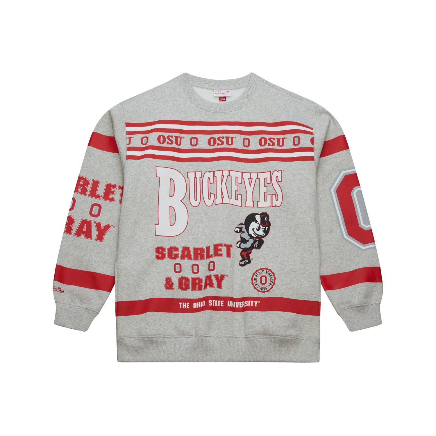 Mitchell  Ness Ohio State Buckeyes All Over Print Sweatshirt - view number 2