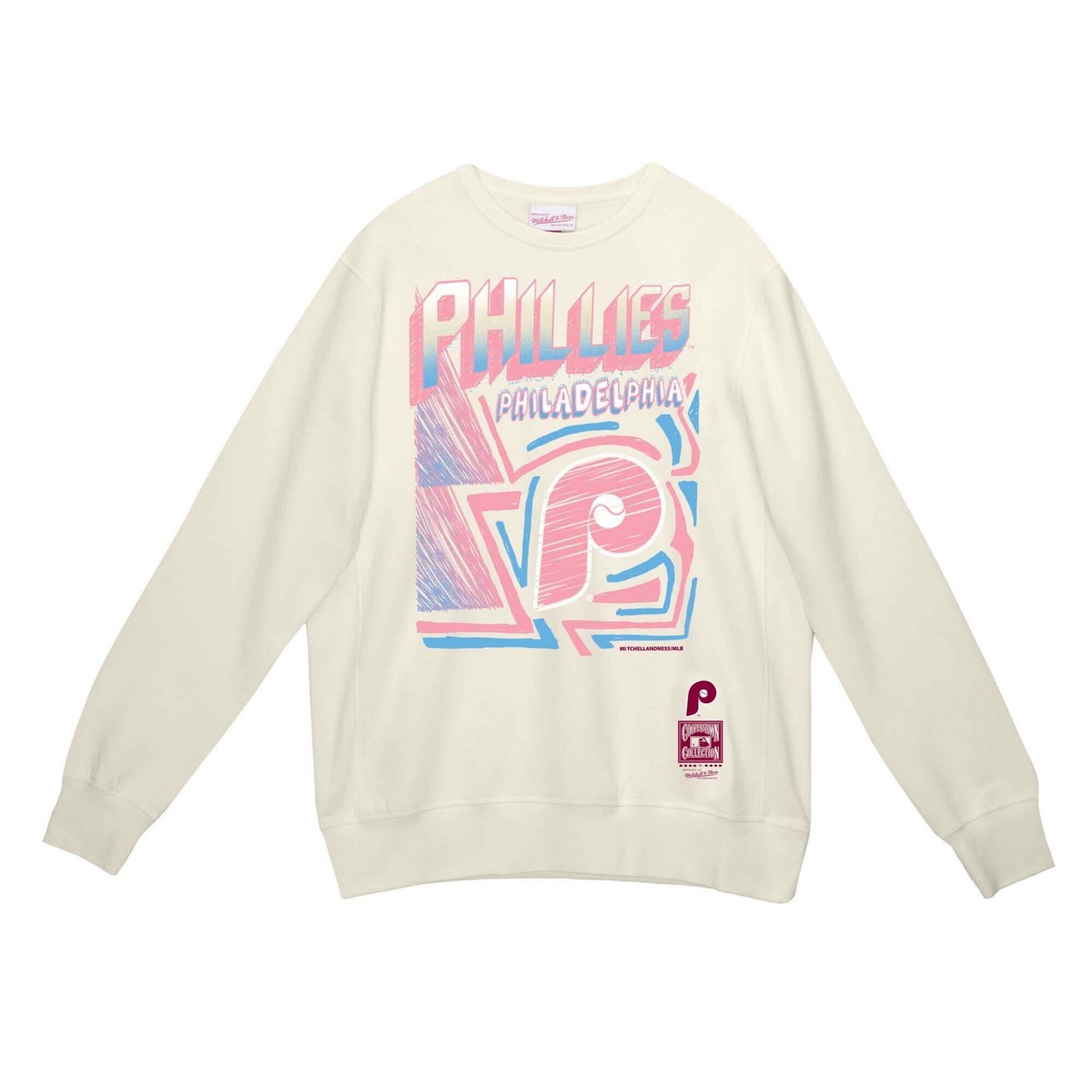 Mitchell  Ness Philadelphia Phillies Sidewalk Sketch Pullover Sweatshirt