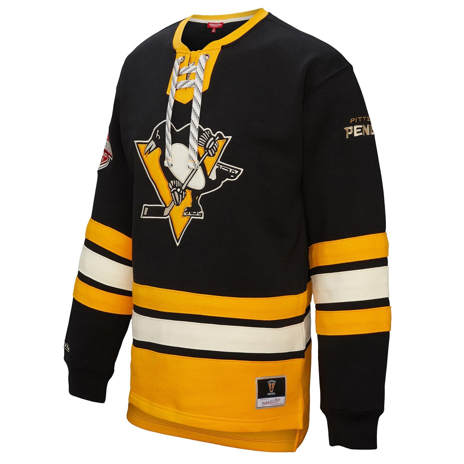 Mitchell  Ness Pittsburgh Penguins Heritage Lace-Up Pullover Sweatshirt                                                          - view number 2