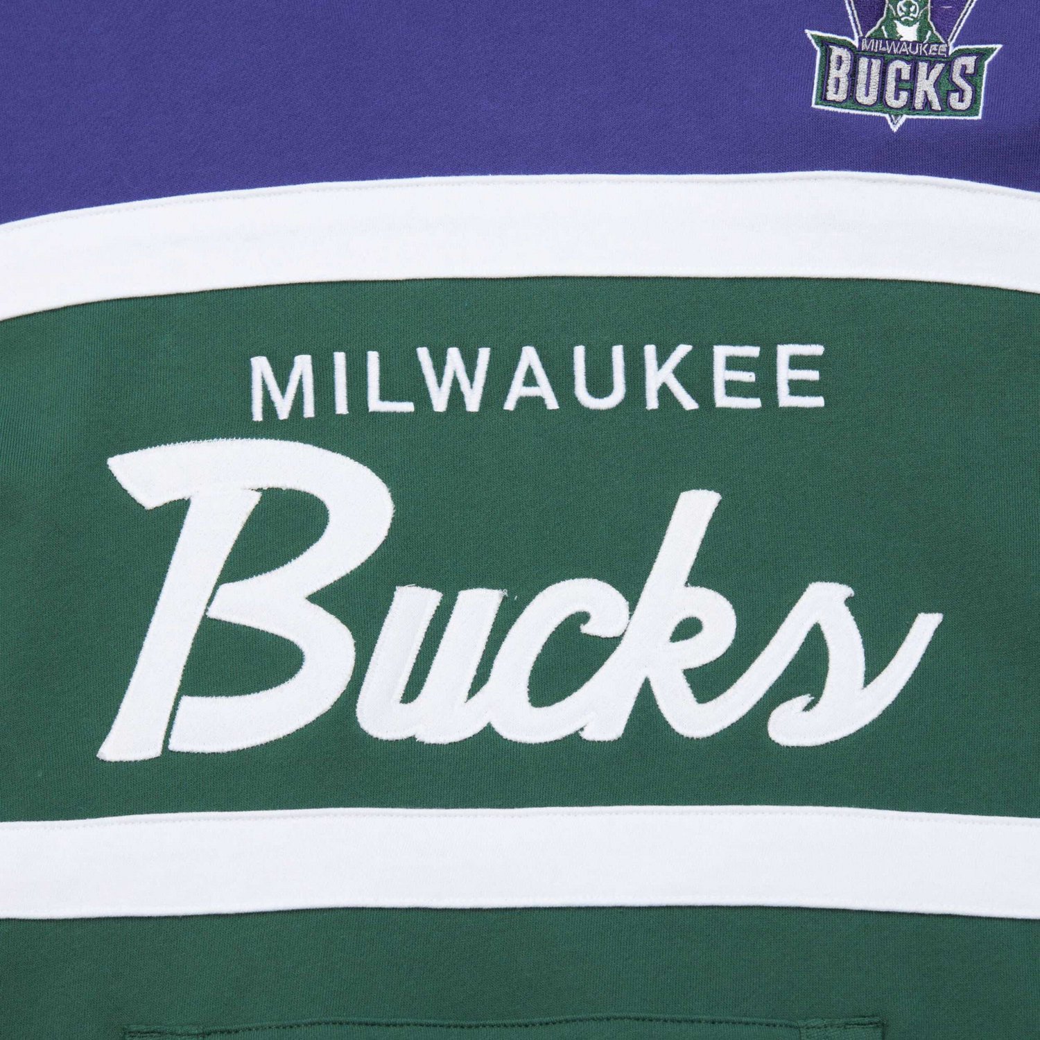 Mitchell  Ness Purple Milwaukee Bucks Head Coach Pullover Hoodie