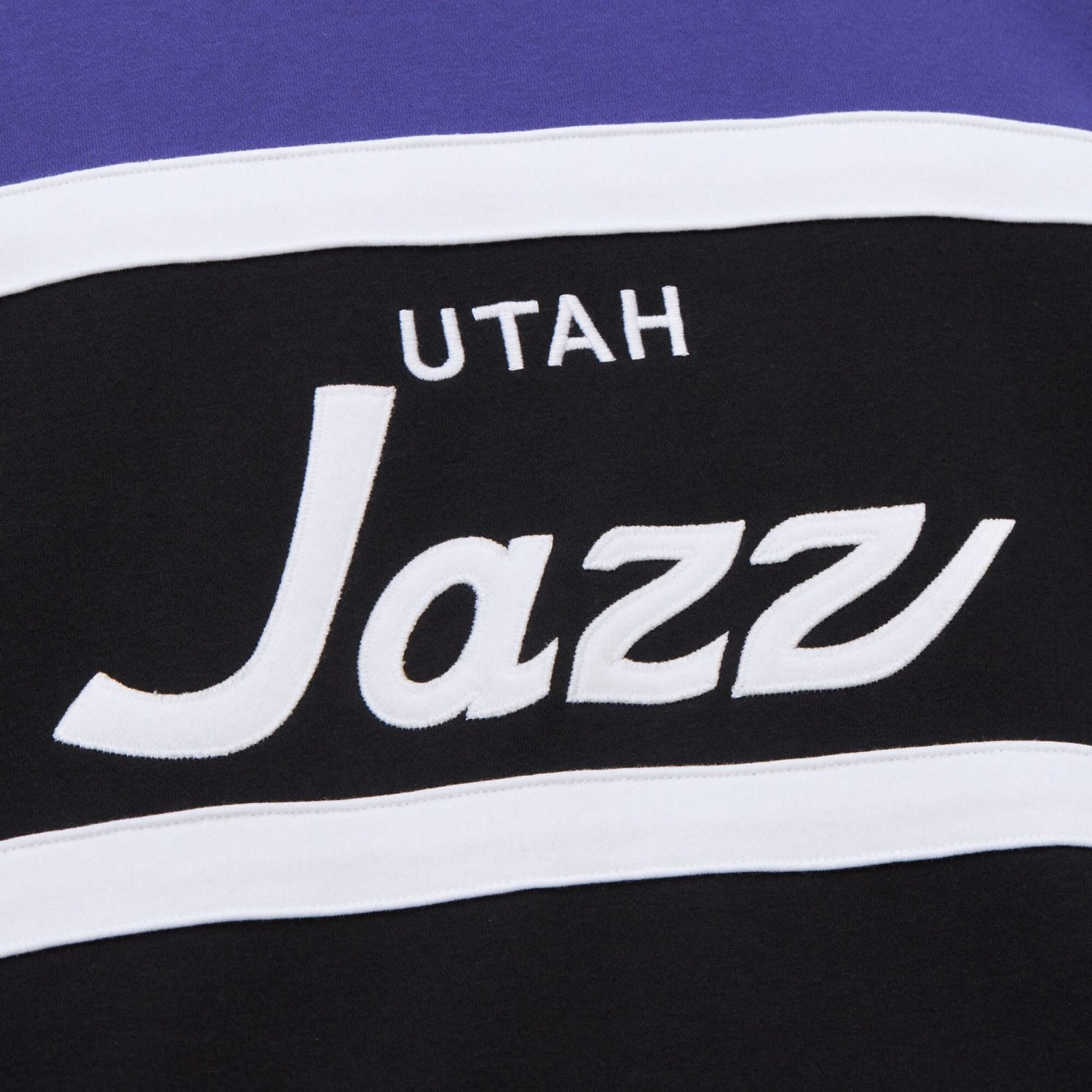 Mitchell  Ness Purple Utah Jazz Hardwood Classics Vintage Logo Head Coach Pullover Sweatshirt                                    - view number 3