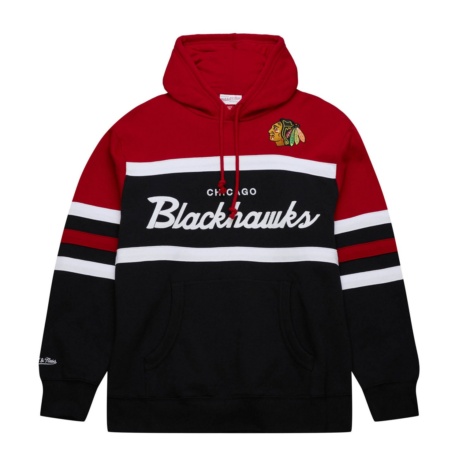 Mitchell  Ness Red Chicago hawks Head Coach Pullover Hoodie