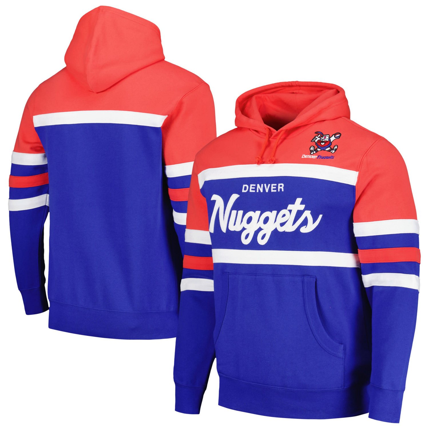 Mitchell  Ness Red Denver Nuggets Head Coach Pullover Hoodie